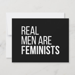 Echte mannen zijn feministen Cool feminisme citate Feestdagenkaart