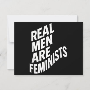 Echte Mannen zijn feministen - feministische citat Bedankkaart