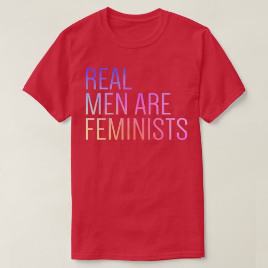Echte Mannen zijn feministen koele citaten 5151 T-shirt (Design voorkant)