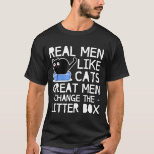 Echte Mannen zoals katten, grote katten, verandere T-shirt