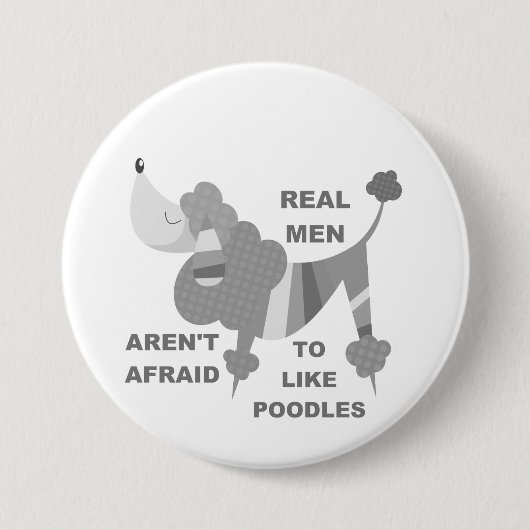 Echte Mannen zoals specht Ronde Button 7,6 Cm (Voorkant)