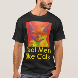 Echte Mannen zoals T-shirt met katten