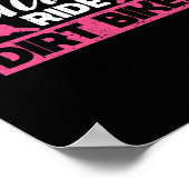 Echte meisjes die rijden met een motorkruis poster (Hoek)