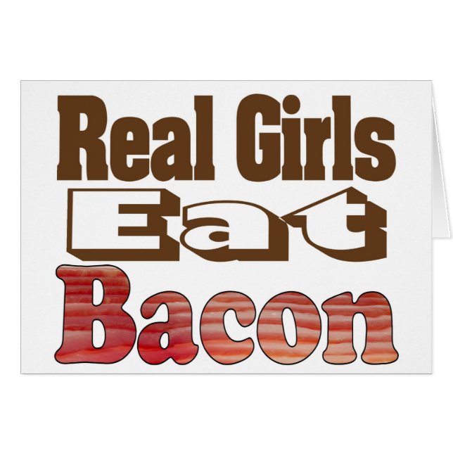 Echte Meisjes Eten Bacon (Voorkant Horizontaal)