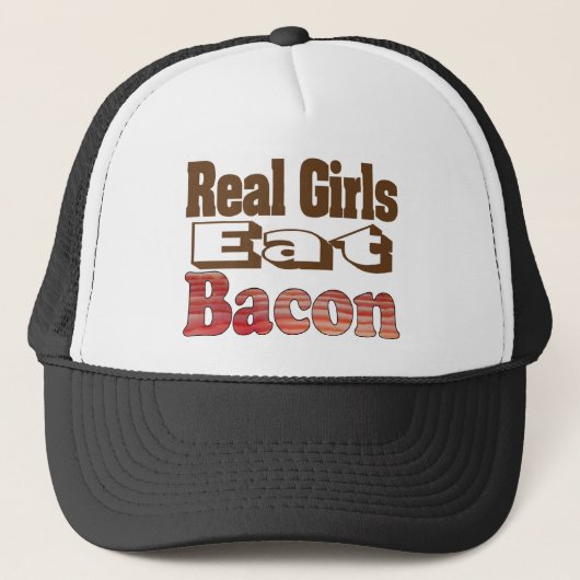 Echte Meisjes Eten Bacon Trucker Pet (Voorkant)