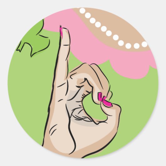 Echte  Meisjes Fine Art Ronde Sticker (Voorkant)