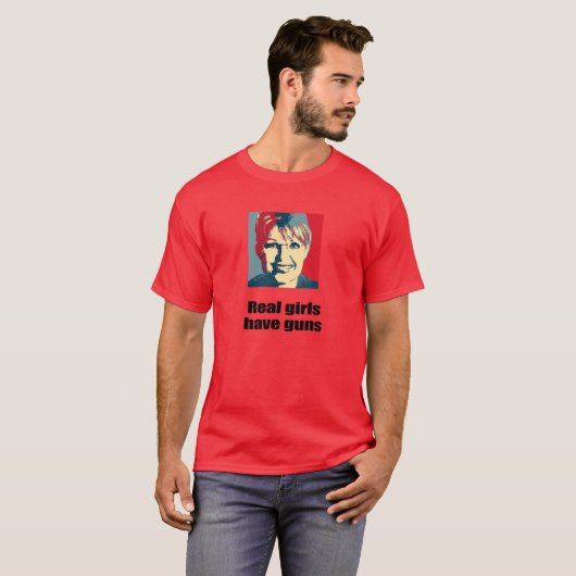 Echte meisjes hebben pistolen t-shirt (Voorkant volledig)