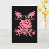 Echte Meisjes Ride Dirt Bikes Voor Motorcross Vrou Kaart (Gele Bloem)