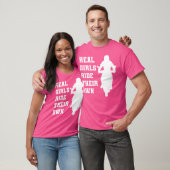 Echte meisjes rijden op hun eigen motorfiets t-shirt (Unisex)