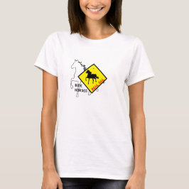 Echte meisjes rijden op paarden & Black Horse Part T-shirt