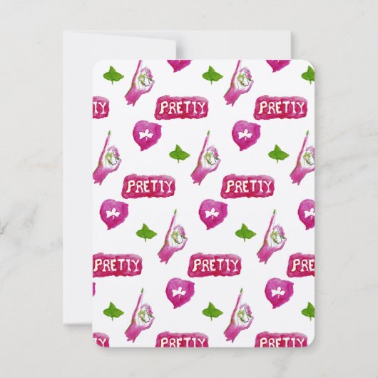 Echte meisjes verjaardagsfeestuitnodigingen kaart (Achterkant)