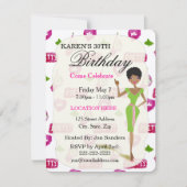 Echte meisjes verjaardagsfeestuitnodigingen kaart (Voorkant)