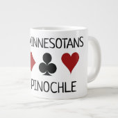 Echte "Mensen" spelen Pinochle Grote Koffiekop (Voorkant rechts)