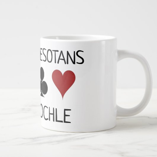 Echte "Mensen" spelen Pinochle Grote Koffiekop (Rechts)