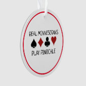 Echte "Mensen" spelen Pinochle Ornament (voorkant)