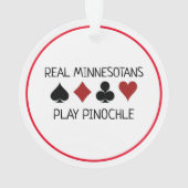 Echte "Mensen" spelen Pinochle Ornament (achterkant)
