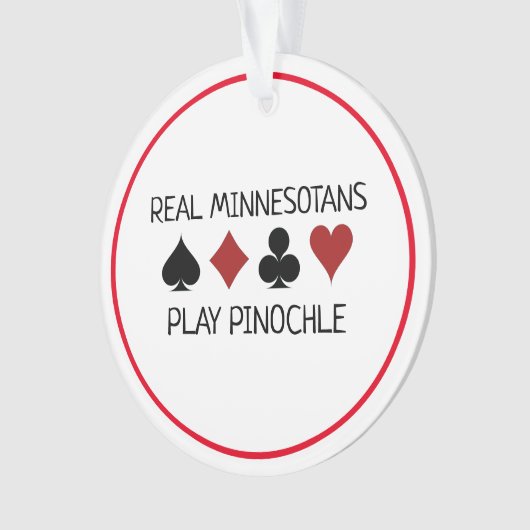 Echte "Mensen" spelen Pinochle Ornament (voorkant)