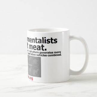 echte milieuactivisten eten geen vlees koffiemok