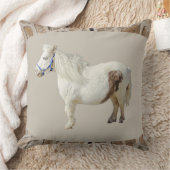 Echte miniatuur pony mini WIT PAARD klein dier Kussen (Deken)