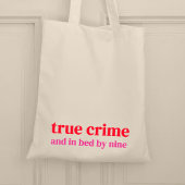 Echte misdaad en in bed door negen tote bag