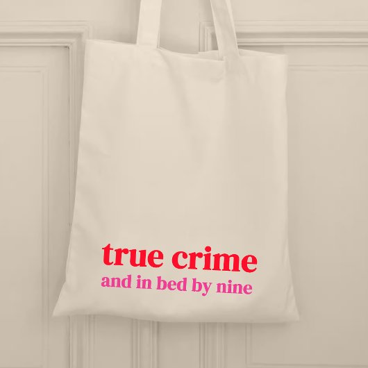 Echte misdaad en in bed door negen tote bag