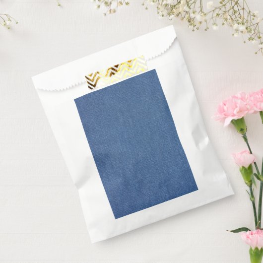 Echte mode jean denim bedankzakje (Gezegeld)