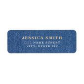 Echte mode jean denim etiket (Voorkant)