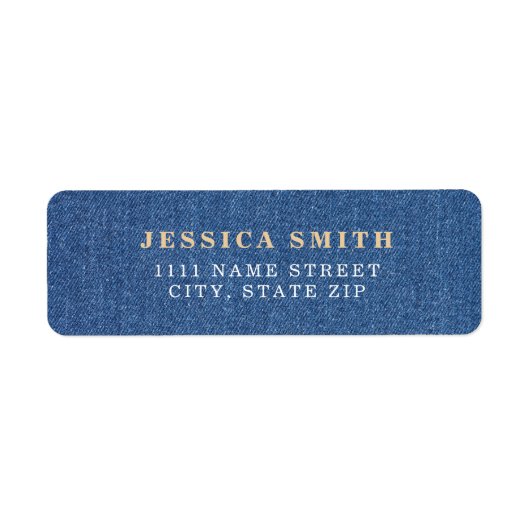 Echte mode jean denim etiket (Voorkant)