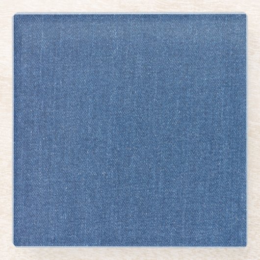 Echte mode jean denim glazen onderzetter (Voorkant)