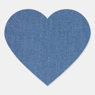 Echte mode jean denim hart sticker