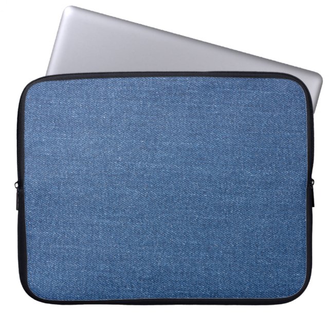 Echte mode jean denim laptop sleeve (Voorkant)