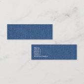 Echte mode jean denim mini visitekaartje (Voorkant / Achterkant)