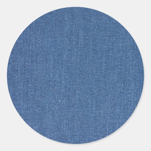 Echte mode jean denim ronde sticker (Voorkant)