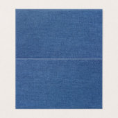 Echte mode jean denim visitekaartje (Buitenkant ongevouwen)