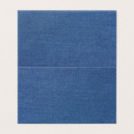 Echte mode jean denim visitekaartje (Buitenkant ongevouwen)