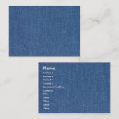 Echte mode jean denim visitekaartje (Voorkant / Achterkant)