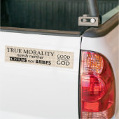 Echte moraliteit bumpersticker (Op Truck)