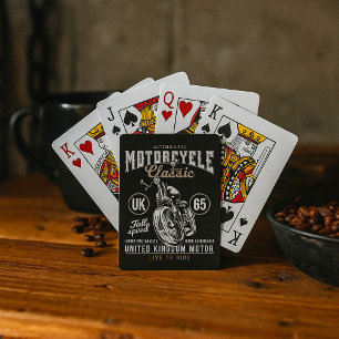 Echte Motorfietse Klassieker Pokerkaarten