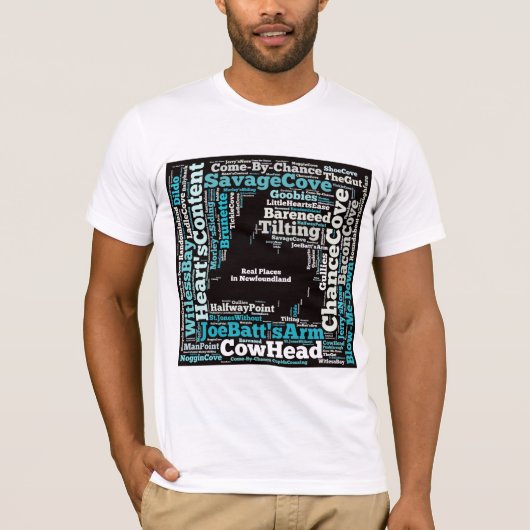 Echte Newfie Places T-shirt (Voorkant)