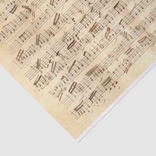 Echte (niet AI) Bladmuziek Nr. 1 Tissuepapier (Detail)