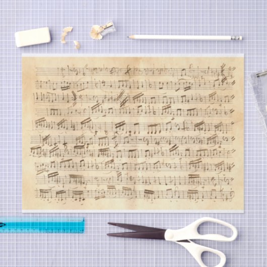  Echte (niet AI) Bladmuziek Nr. 1 Tissuepapier (Craft)