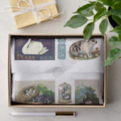 Echte (niet AI) Blauwe Thema Ephemera Tissuepapier (Geschenk)