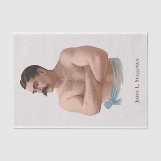 Echte (niet AI)  Boxer John L. Sullivan Tissuepapier (Voorkant)