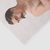 Echte (niet AI)  Boxer John L. Sullivan Tissuepapier (Detail)