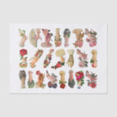 Echte (niet AI)  Hand Whimsy Ephemera Tissuepapier (Voorkant)