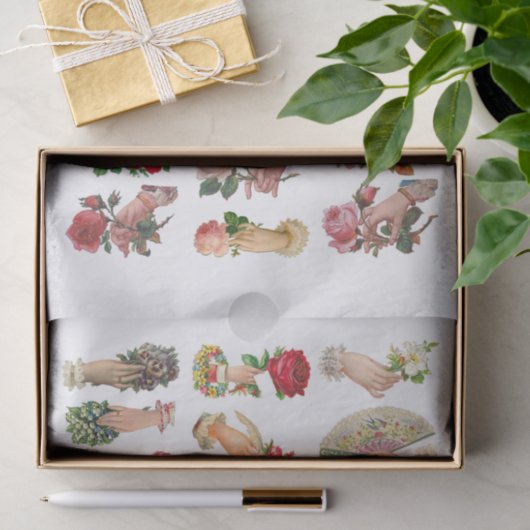 Echte (niet AI) Hand Whimsy Ephemera Tissuepapier (Geschenk)