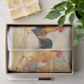 Echte (niet AI) kippen en haan kippen Tissuepapier (Geschenk)