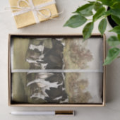 Echte (niet AI) Koeien in een veld Tissuepapier (Geschenk)