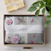 Echte (niet AI) set van Klien (1820-1929) Rozen Tissuepapier (Geschenk)