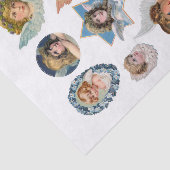 Echte (niet AI) Victoriaans engelen en cherubs Tissuepapier (Detail)